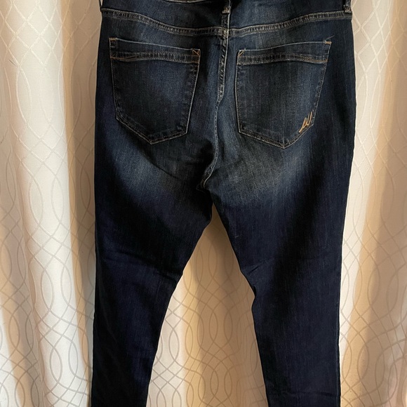 Express cropped skinny mid rise frayed jeans SZ 14 - Picture 8 of 11